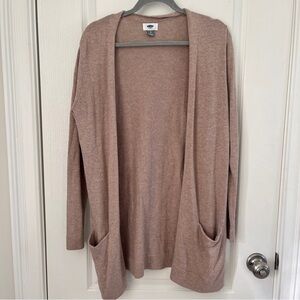 Old Navy Blush  Knit Cardigan Sweater Women's S Petites Open Front Pockets